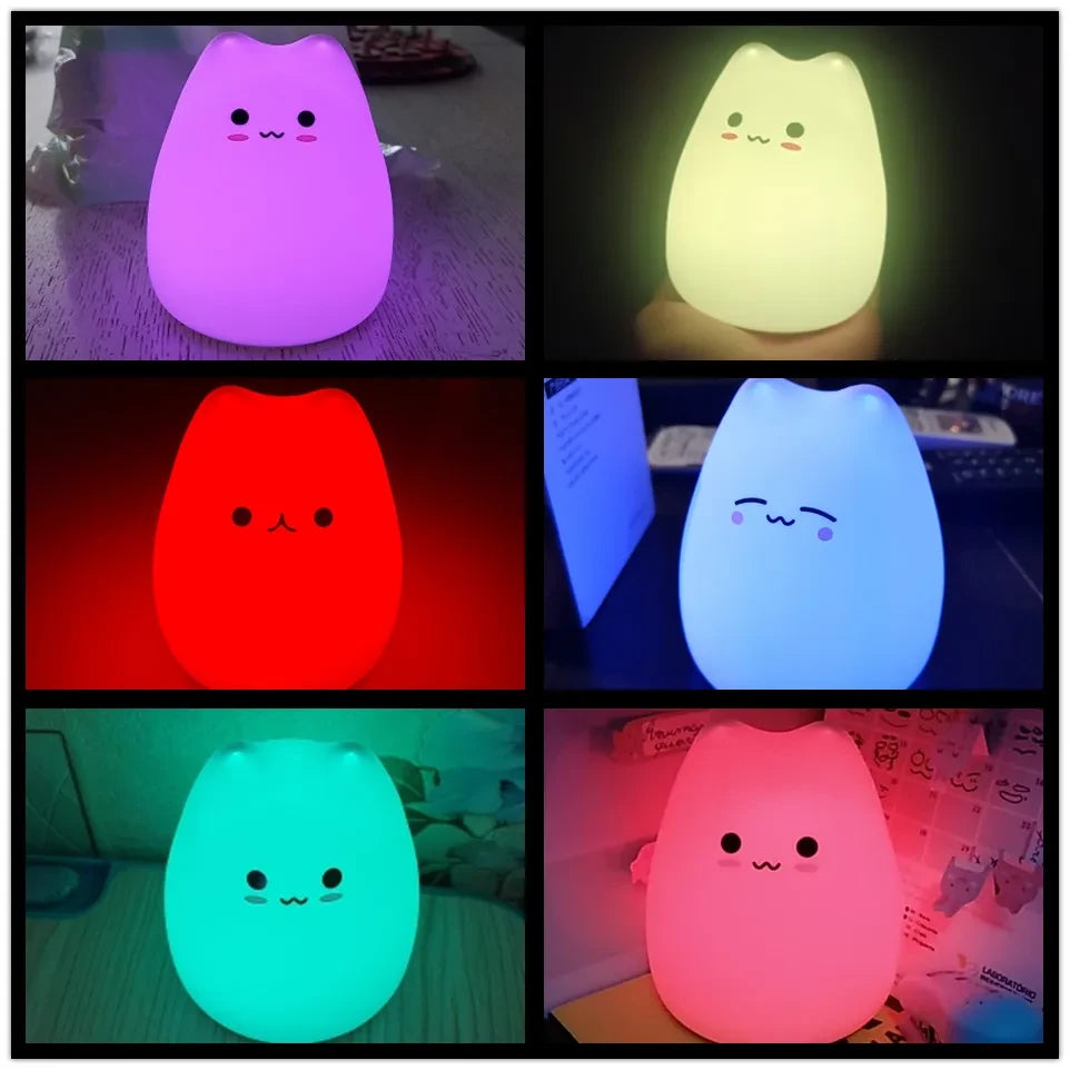 Color Changing Cat Night Light