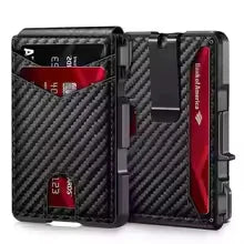 RFID Blocking Slim Metal Wallet with Money Clip
