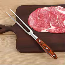 Stainless Steel BBQ Fork – Portable Outdoor Barbecue Grill Tool for Camping
