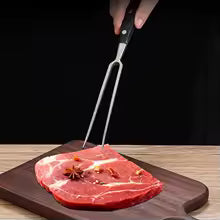 Stainless Steel BBQ Fork – Portable Outdoor Barbecue Grill Tool for Camping