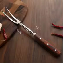 Stainless Steel BBQ Fork – Portable Outdoor Barbecue Grill Tool for Camping