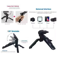 Smartphone Vlogging Kit — Tripod, Mic & LED Light