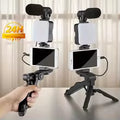 Smartphone Vlogging Kit — Tripod, Mic & LED Light