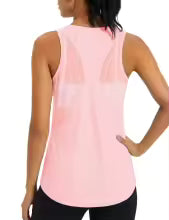 Women's Mesh Racerback Workout Tank Top – Quick Dry Sleeveless Yoga Shirt