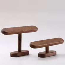 Walnut Wood Watch & Jewelry Display Stand - Bracelet, Necklace & Anklet Hanger Organizer