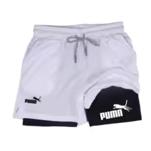 Men's 2-in-1 Compression Shorts - Breathable Quick-Dry Athletic Shorts with Inner Liner