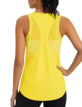 Women's Mesh Racerback Workout Tank Top – Quick Dry Sleeveless Yoga Shirt