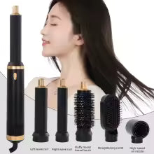 LUXLOCK Professional 5-in-1 Hair Styling Set – Curler, Straightener & Hot Air Comb