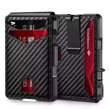 RFID Blocking Slim Metal Wallet with Money Clip