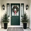 2 Pack 4FT Artificial Norfolk Pine Trees with Large Planter