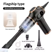 ABS Wireless Car & Home Vacuum Cleaner - High-Power Mini Portable Vacuum with Attachments