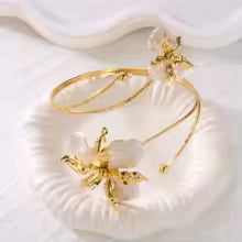 Boho Floral Cuff Bracelet for Women