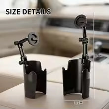 2-in-1 Magnetic Car Cup Holder Phone Mount – 360° Rotatable Universal Holder