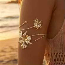 Boho Floral Cuff Bracelet for Women