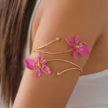Boho Floral Cuff Bracelet for Women