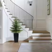 2 Pack 4FT Artificial Norfolk Pine Trees with Large Planter