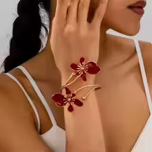 Boho Floral Cuff Bracelet for Women