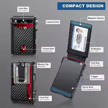 RFID Blocking Slim Metal Wallet with Money Clip