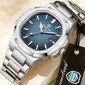 PAAZOMU Luxury Men's Quartz Wristwatch - Stainless Steel, Waterproof, Luminous Date Display