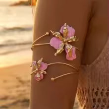 Boho Floral Cuff Bracelet for Women