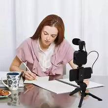 Smartphone Vlogging Kit — Tripod, Mic & LED Light