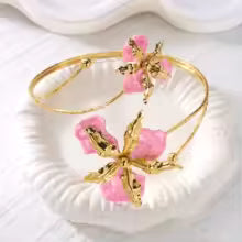 Boho Floral Cuff Bracelet for Women