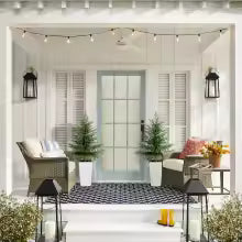 2 Pack 4FT Artificial Norfolk Pine Trees with Large Planter